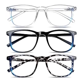 Blue Light Blocking  , Blue Blocker Computer Glasses for Men Women, Anti Glare 400 UV & Eye Strain Fake Square Glasses