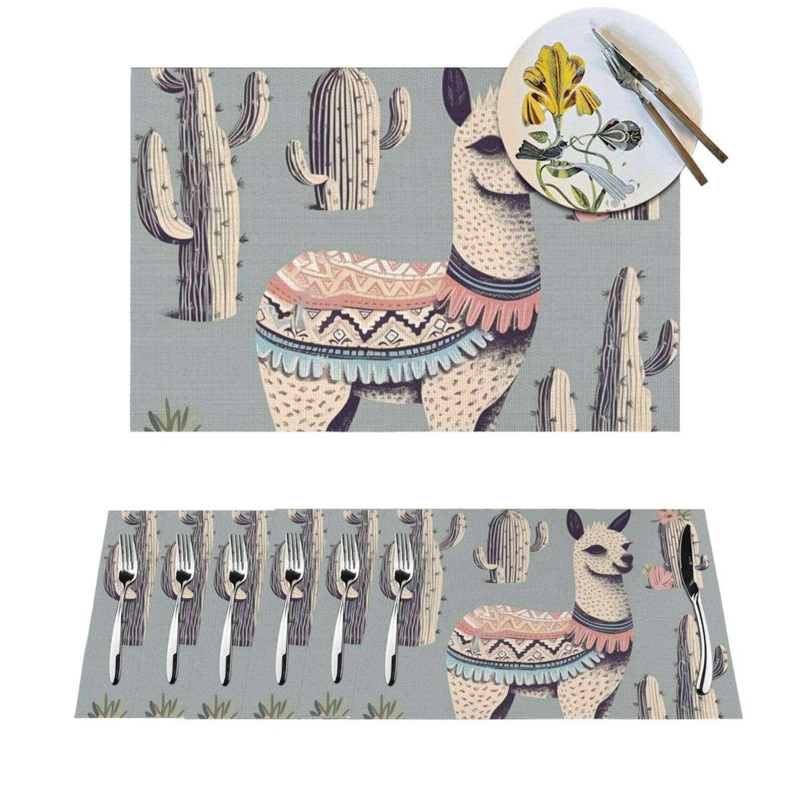 Sets de table cuisine PVC antidérapants lavables 30x45cm thermorésistants