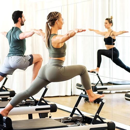 Miniatura 3 de Queekay 2 hojas de espejo de plástico acrílico de 12 x 24 pulgadas, azulejos de espejo de pared autoadhesivos de 0.079in de grosor, paneles de