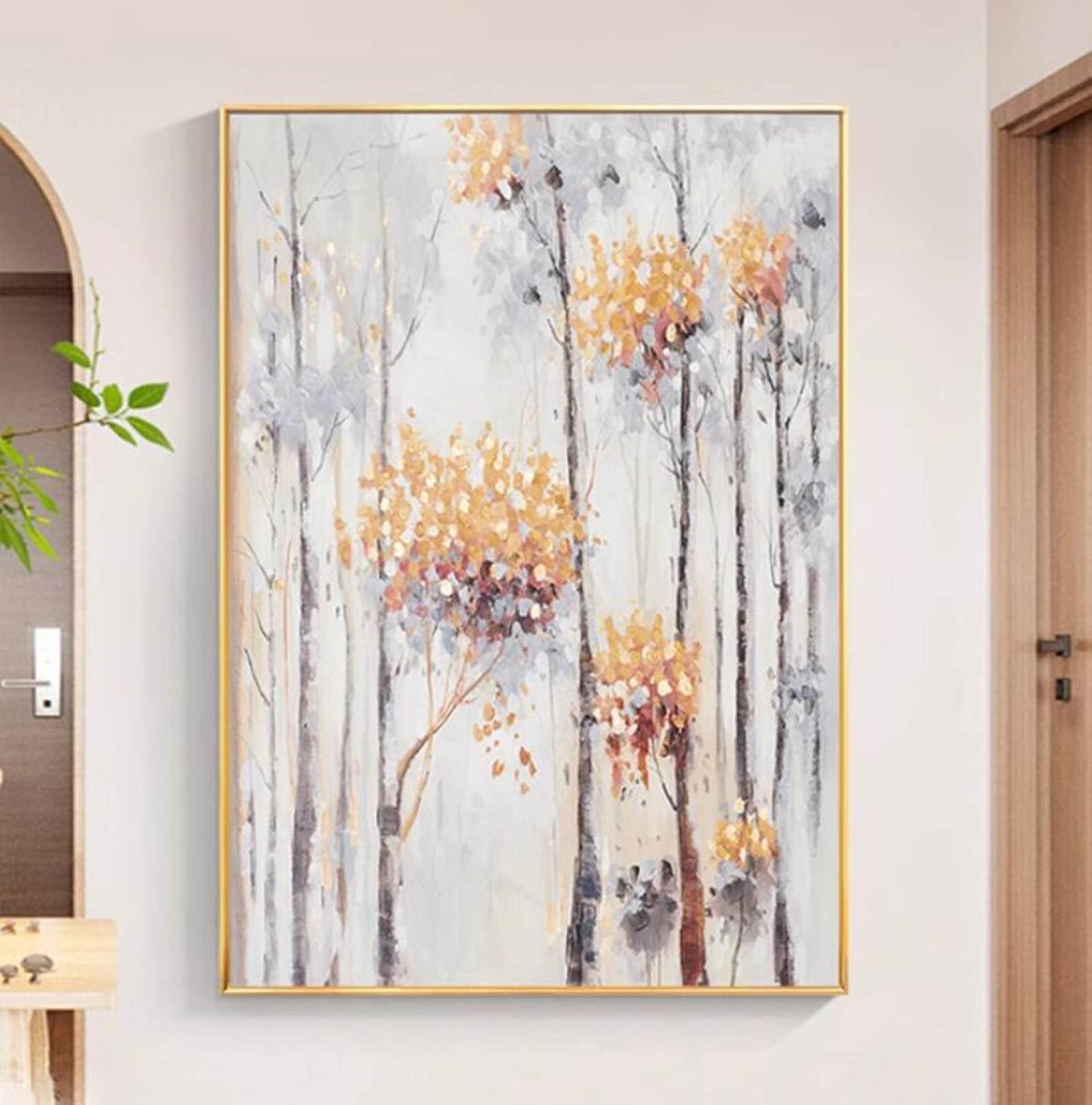 Peinture à l'huile abstraite grand format pour sublimer un mur blanc salon et chambre