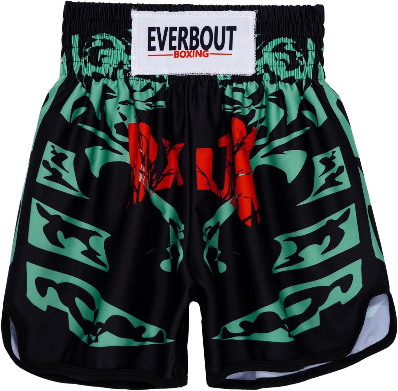 JanJean Boys Boxing Shorts Martial Arts Kickboxing Bottoms Elastic Waist Gym Training Wear Loose Fit Running Trunks