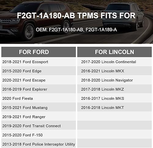Miniatura 4 de ACLONG Sensor TPMS, sensores de monitor de presión de neumáticos de 315 MHz para Ford F150 Ecosport Mustang Escape Explorer Fiesta Ranger, Lincoln