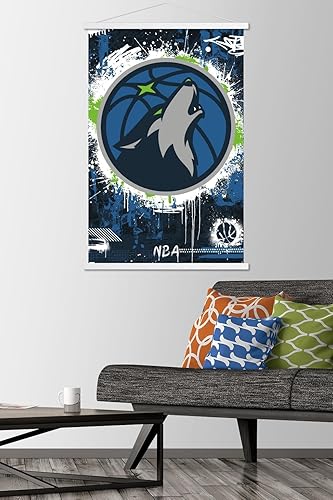 Miniatura 2 de Trends International NBA Minnesota Timberwolves - Póster de pared con logotipo Maximalist 23 con marco magnético