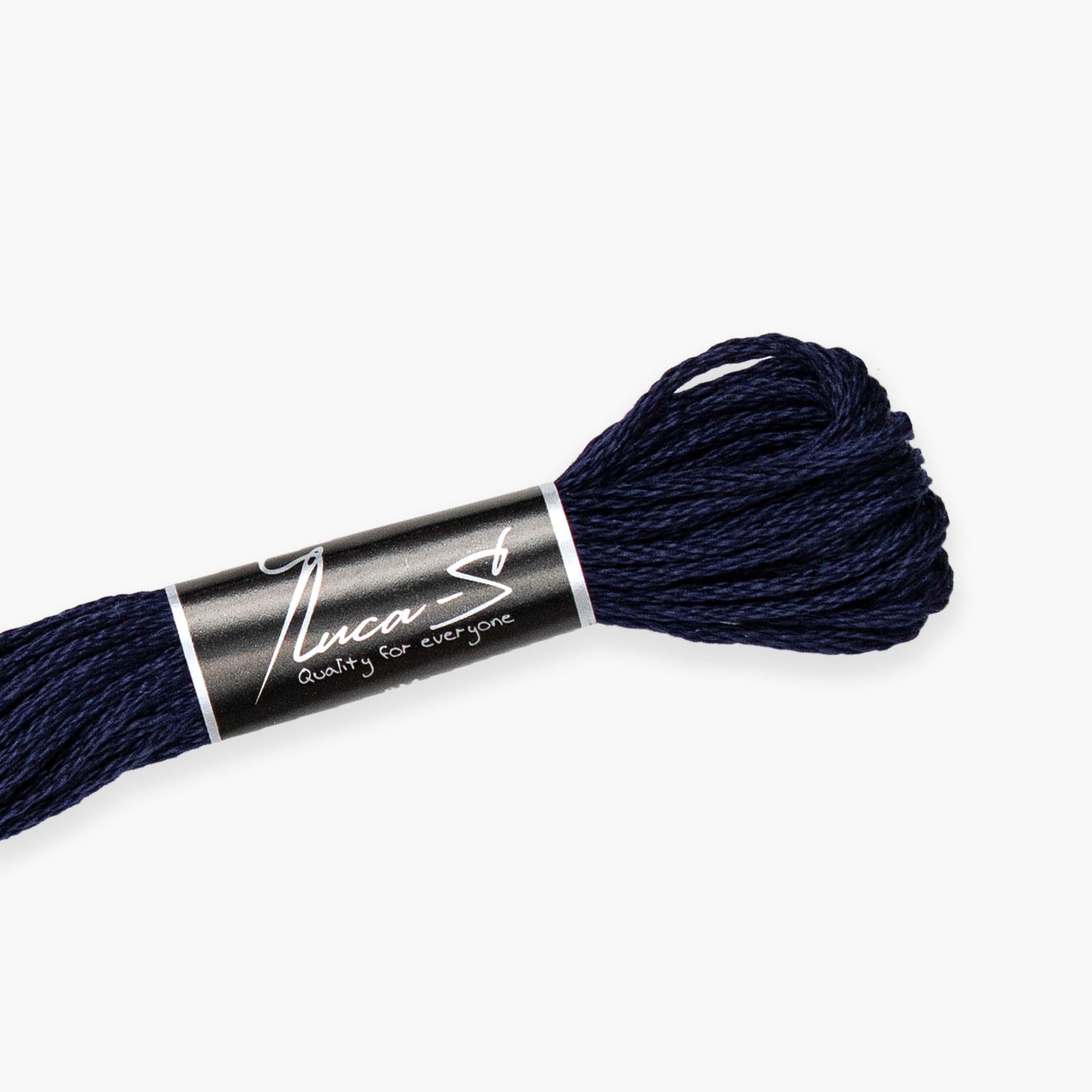 Premium Embroidery Thread Luca-S, 100% Giza Cotton, Oeko TEX Certified Stranded Cotton - 160 / DMC 939 / Anchor 152