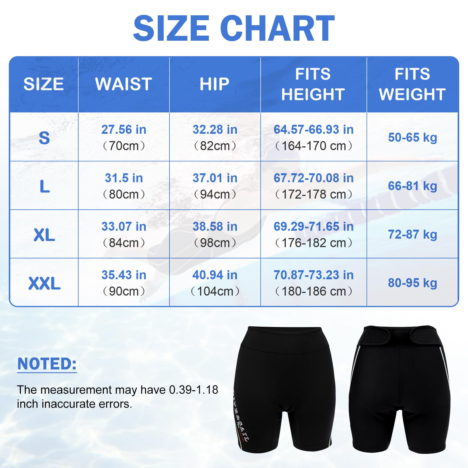 Sharplace Neopren Tauchen Shorts 1,5 mm, Neoprenhose Tauchhose Warm Neoprenanzug Shorts Neoprenanzug-Unterteile für Herren Damen Surfen Schnorcheln Schwimmen Tauchen Bootfahren