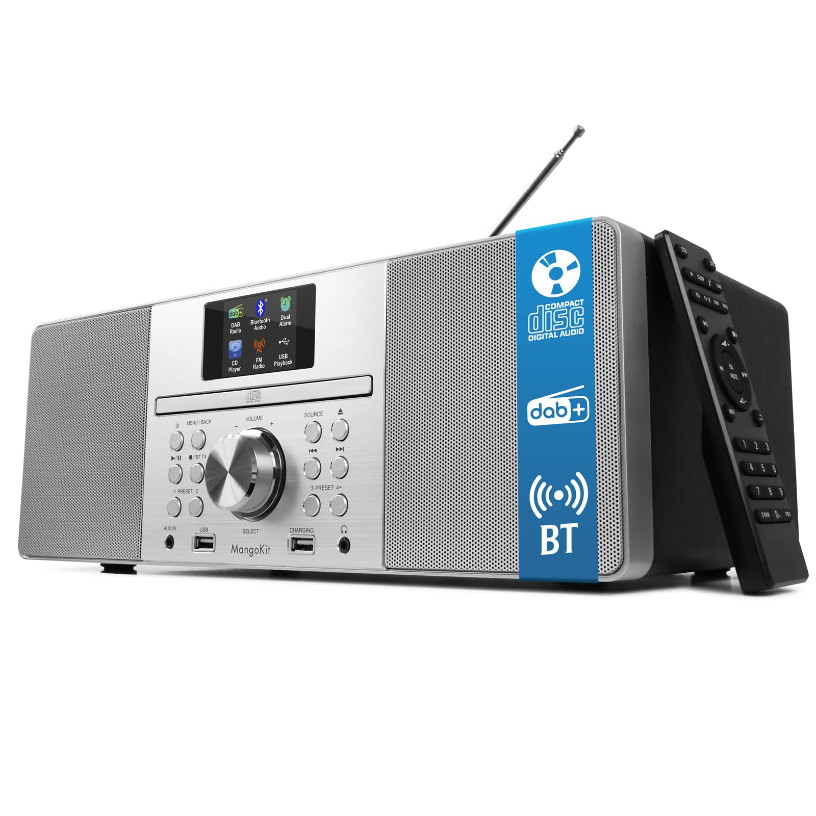 MS1 Lecteur CD,Dab/Dab+ & FM,Bluetooth,80W Stereo HiFi-chêne Noir - Les Beatles, Paul McCartney, John Lennon, RIngo Starr, George Harrison MS1 Lecteur CD,Dab/Dab+ & FM,Bluetooth,80W Stereo HiFi-chêne Noir