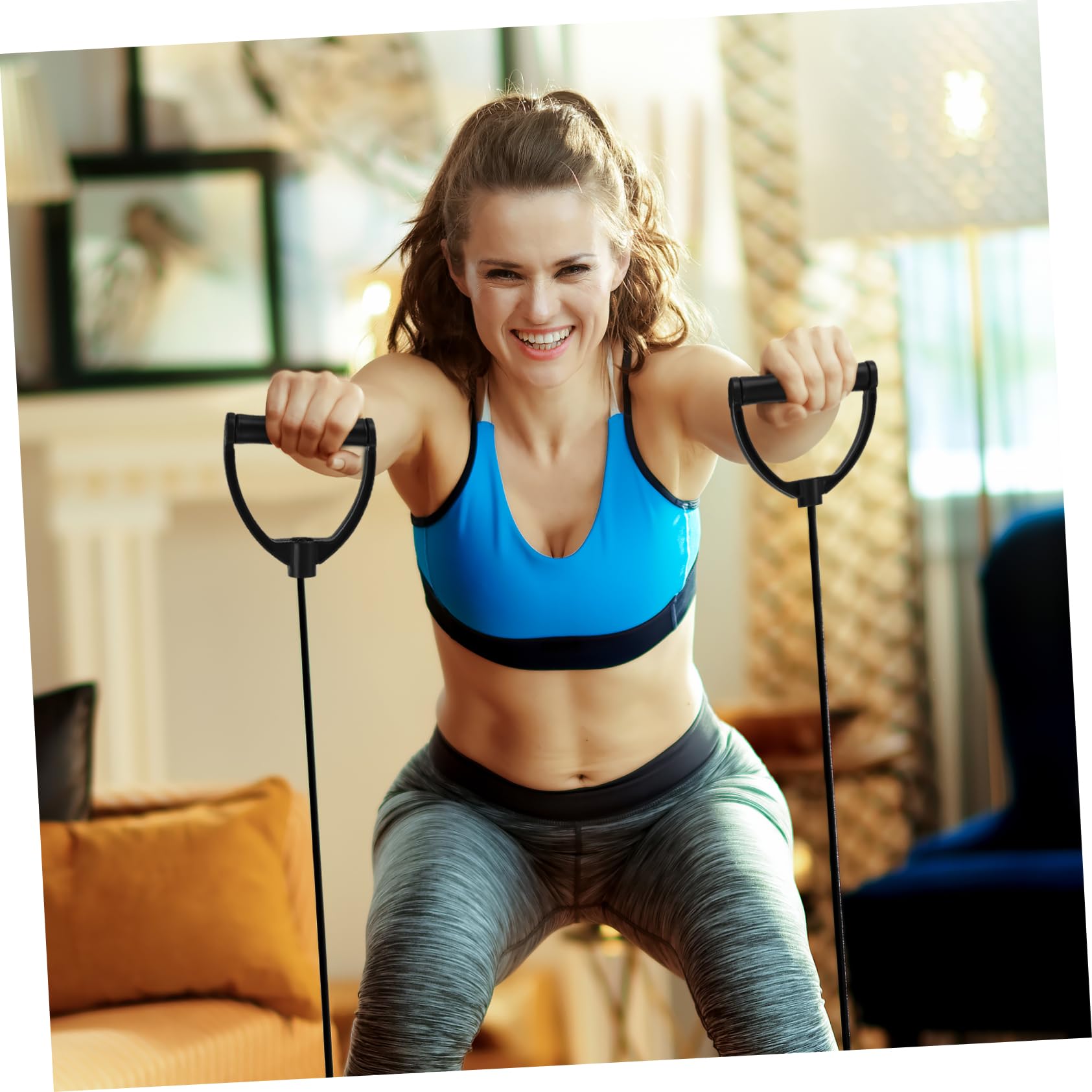 KIT Fitness Mister Workout - 7 Bandes Résistance, Poignées, Sangles, Ancrages, Sacoche De Transport – Renforcement Musculaire, Mobilité, Rééducation - Entraînement Maison, Outdoor