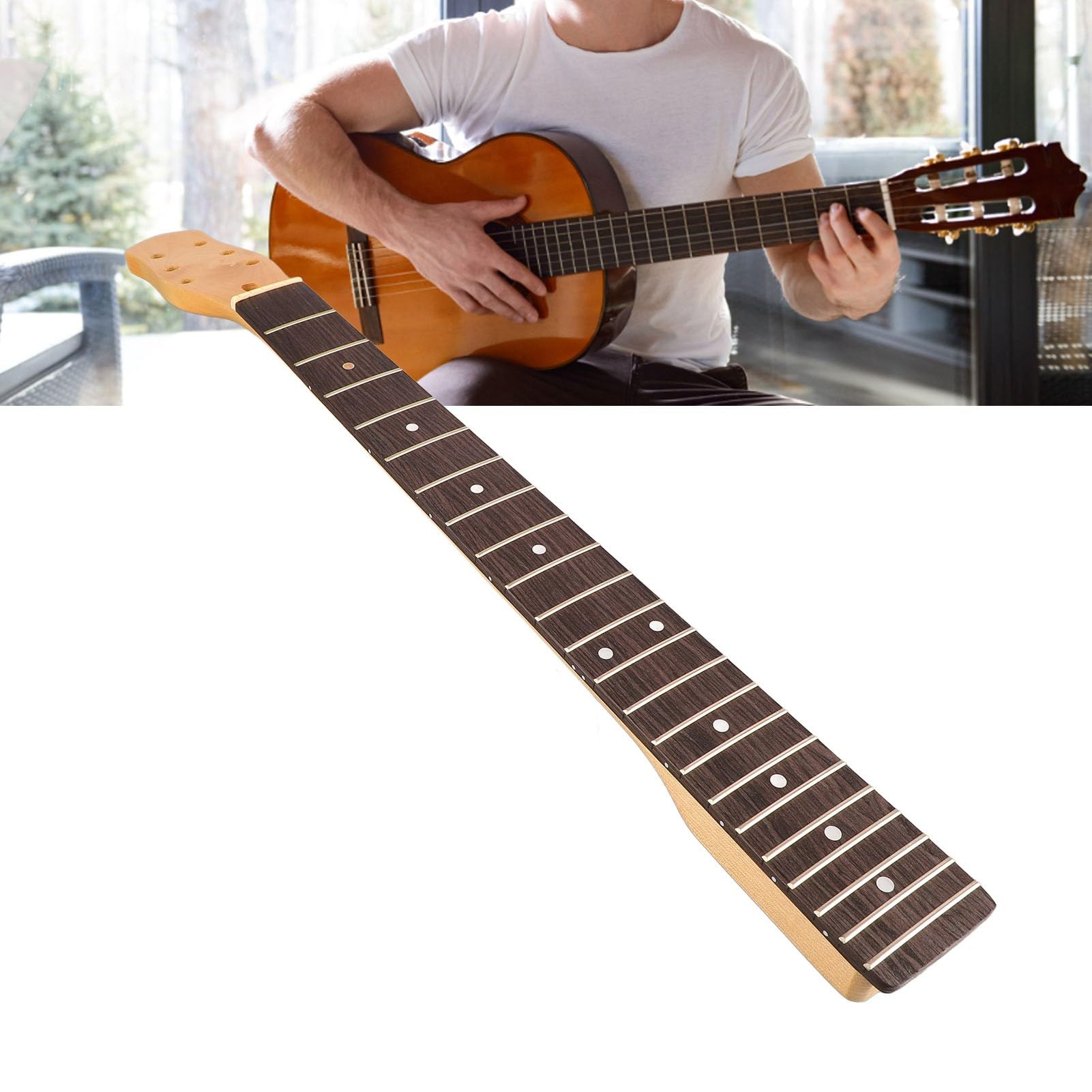 Szyjka Gitarowa, Elektryczna Szyja Gitarowa Zamienna Klonowa Drewniana Drewniana Podstrunnica z Drzewa Drzewa Drzew 22 Frety Modyfikacja Gitary dla Gitarowych Części Zamiennych