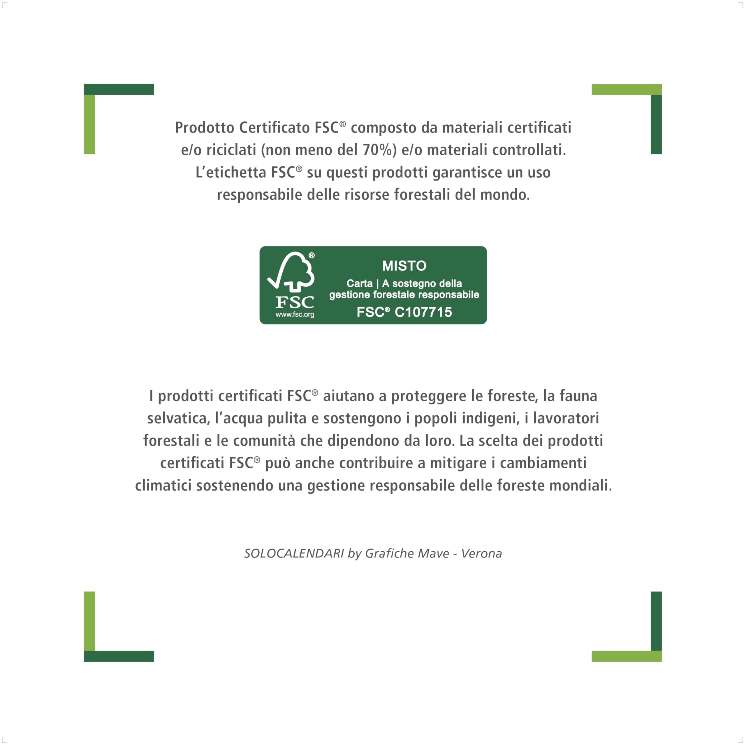 Planner 2026 Settimanale da Tavolo SPIRALATO con tutte le DATE 2026 STAMPATE in Carta ECOLOGICA Certificata FSC® Mix Credit - Planning 2026 perfetto per casa e ufficio con ANGOLI ANTIORECCHIE (30x42)