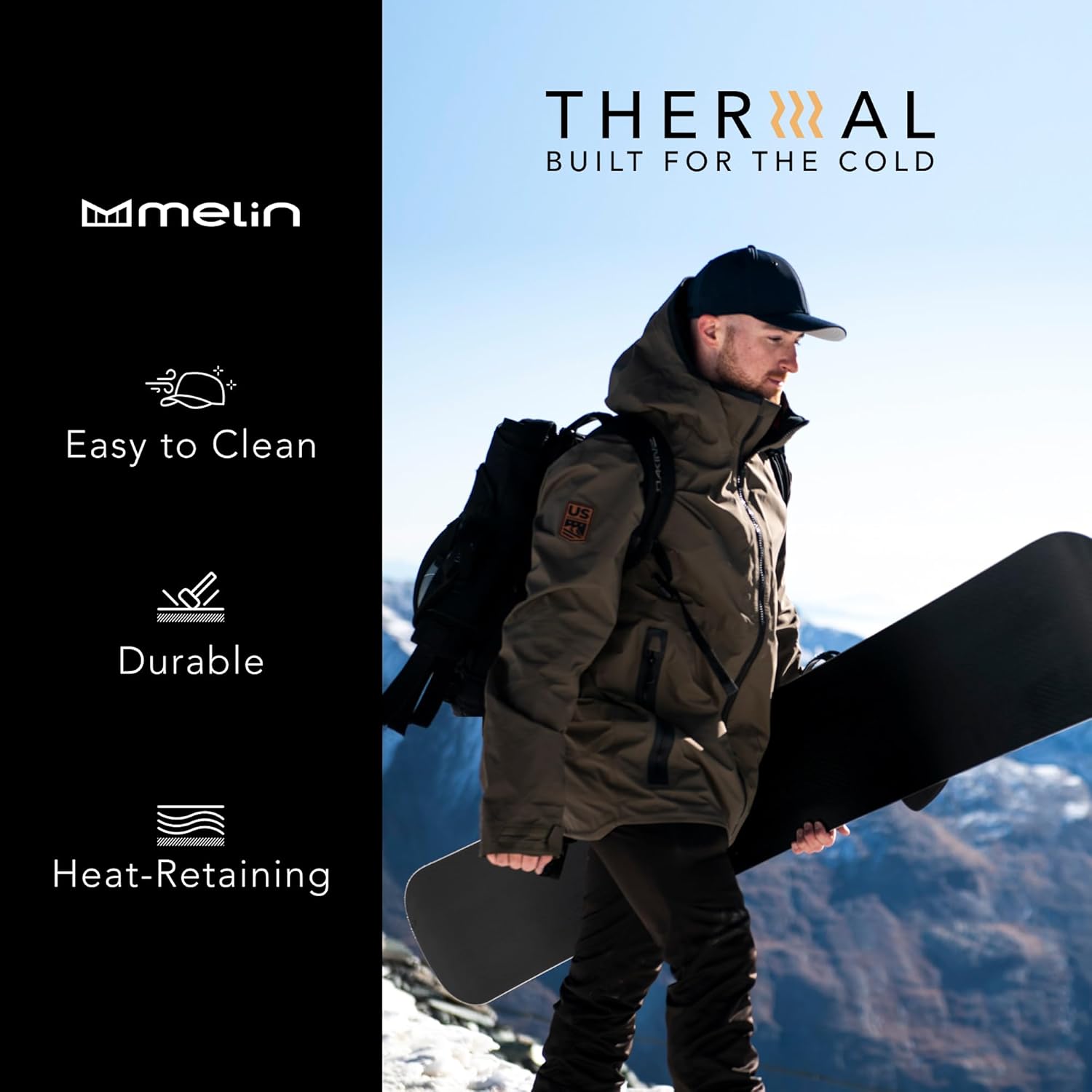 melin A-Game Infinite Thermal, Performance Snapback Hat for Cold Weather, Water-Resistant Baseball Caps for Men & Women - Image 5