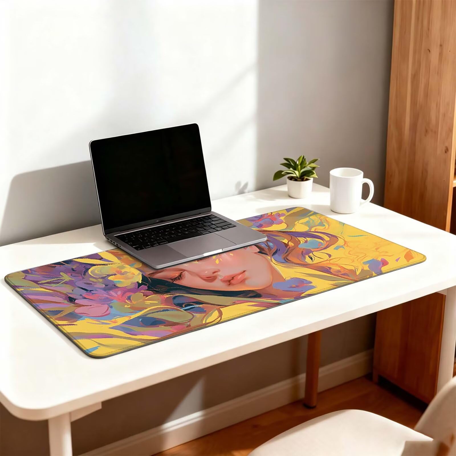 Tapis de Souris Gaming, Jaune sous Main Bureau XXL 1200x600cm g811g-487