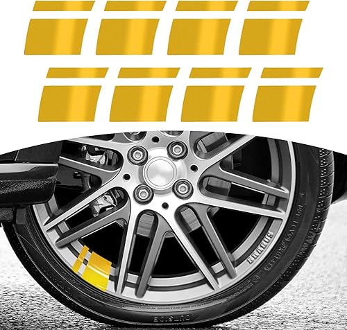 8 calcomanías reflectantes para llantas de automóvil, calcomanías reflectantes para automóvil, calcomanías de rayas para llantas de 18 a 21