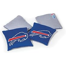 NFL Pro Football Buffalo Bills Dual-Sided Bean Bags by Wild Sports, 4 Pack - Premium Toss Bags for Cornhole Sets