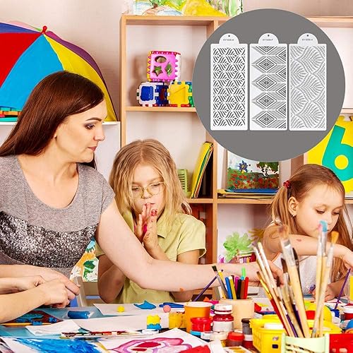 Miniatura 4 de RAYNAG 3 plantillas de decoración de tartas, moldes de plástico, moldes para tartas florales, moldes para galletas, fondant, postres, plantillas de