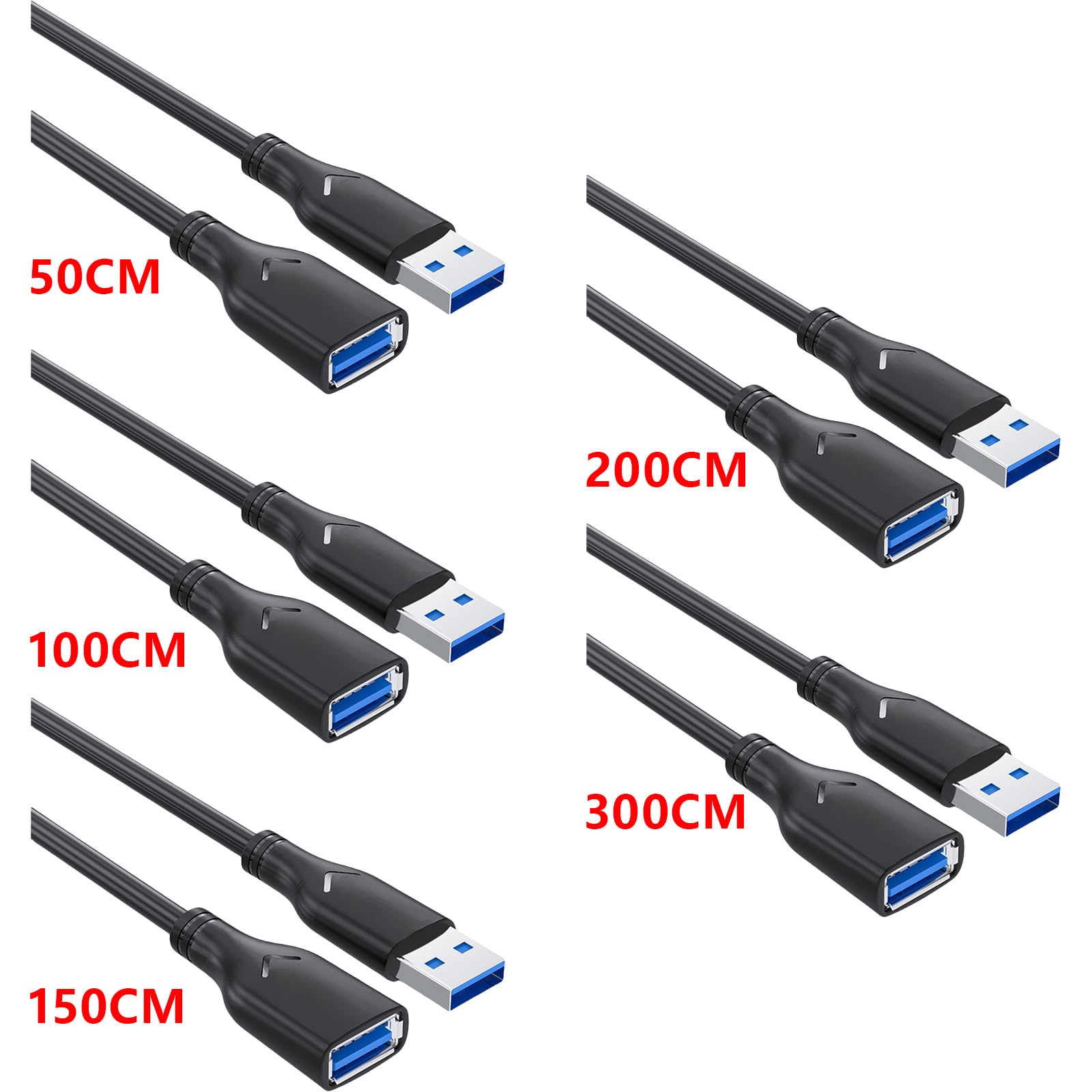 Cavo Prolunga USB 3.0 Rosso Intrecciato JuicEBitz – Maschio A Femmina 5 Gbps, Compatibile Universale - Foto 5