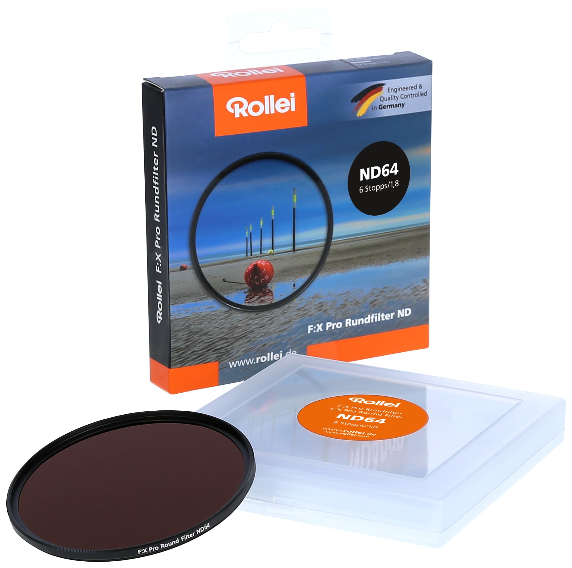Rollei Extremium Round Filter ND4000 Stopper 77 mm - Filtro de densidad neutra con anillo de titanio de vidrio Gorilla con revestimiento especial - ND4000(10 paradas / 3,0) — view 14