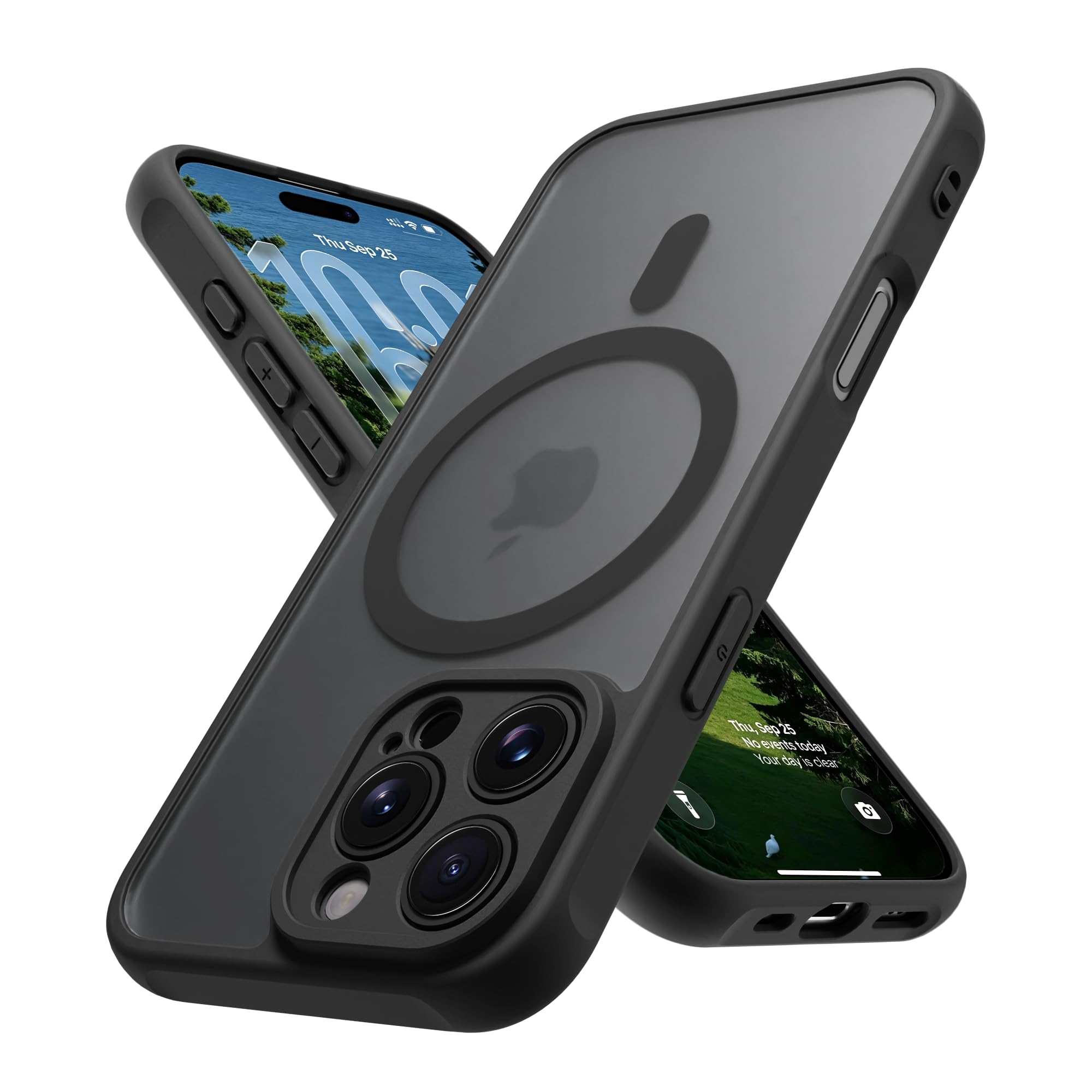 Amazon.com: PinLiSheng Magnetic For iPhone 16 Pro Max Case Black