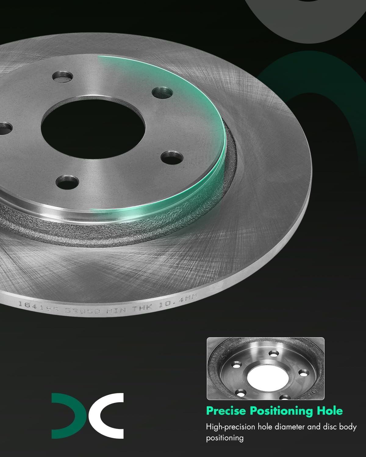 SCITOO Rear Disc Brake Rotors Kits Fit For Chrysler Town & Country 2008-2016,For Dodge Grand Caravan 2008-2016,For Dodge Journey 2009-2012,For Ram C/V 2012-2015,For Volkswagen For Routan 2009-2014