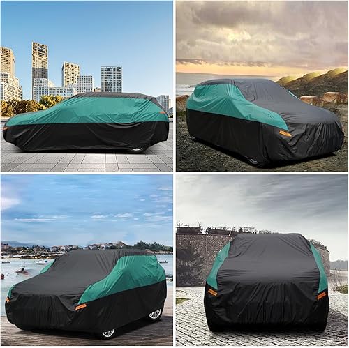 Miniatura 6 de SEAZEN Funda impermeable para coche SUV para todo tipo de clima, fundas para automóviles al aire libre, protección contra el viento contra la nieve