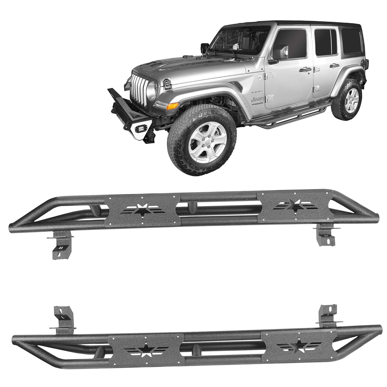 Buy Jeep Wrangler JL Running Boards Tube Side Step Side Rock Rails