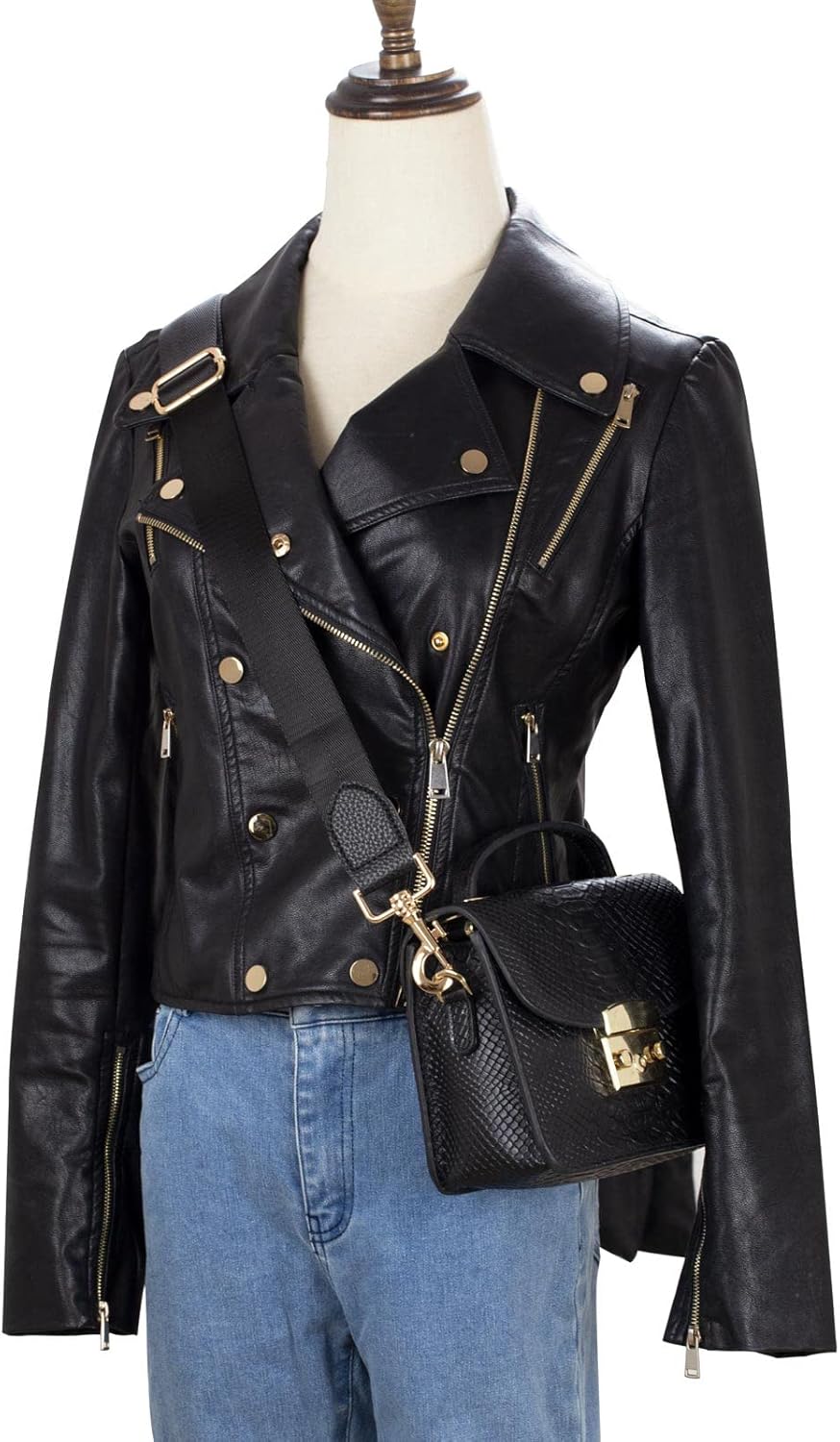 Allzedream Wide Purse Strap Replacement Crossbody Shoulder Bag Adjustable Leather Ends - Image 2