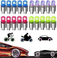 Vista 13 de 20 Pack de tapas de válvula de luz LED para neumáticos de coche, ruedas y conjuntos, luces de neumáticos de bicicleta, motocicleta, luz de válvula