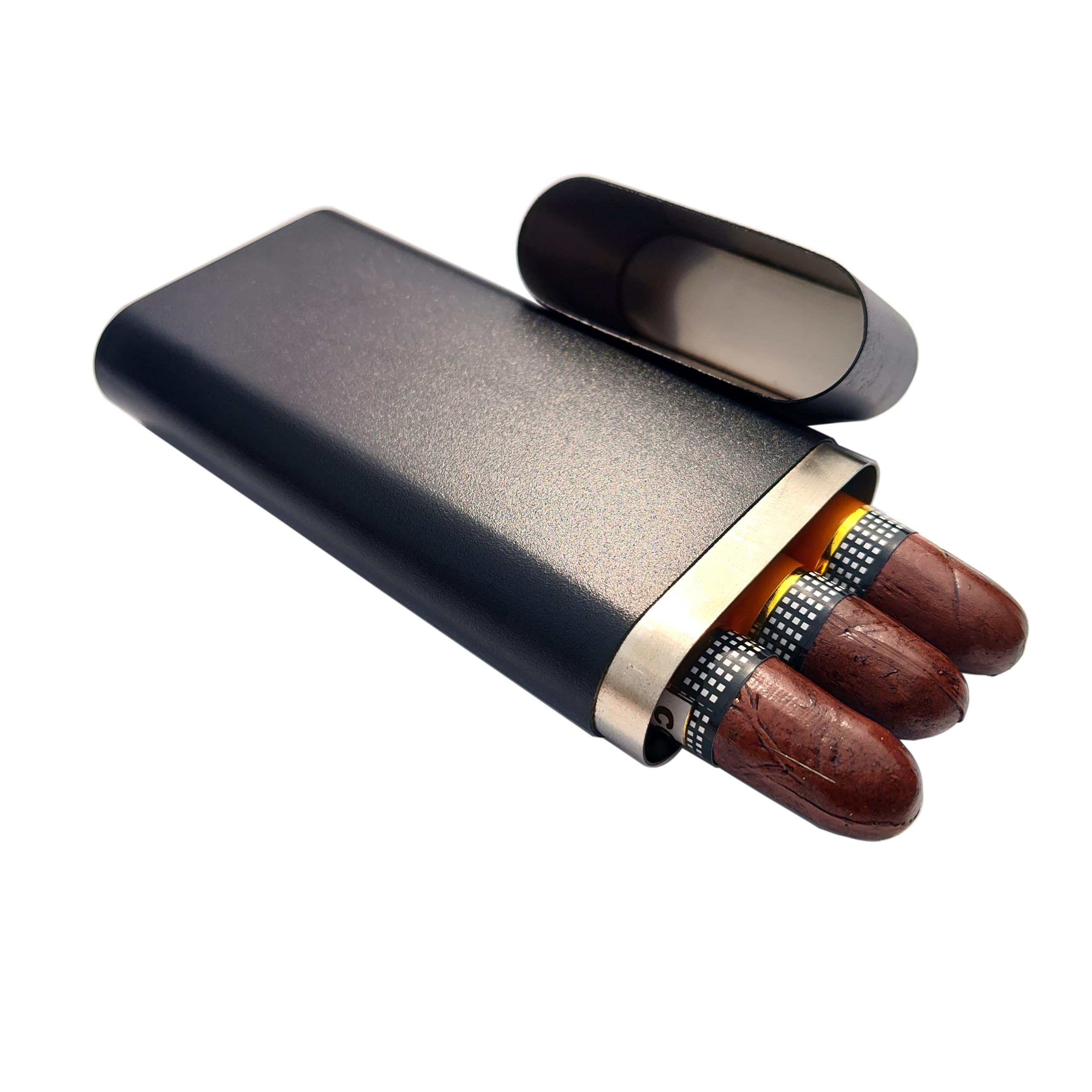 Amazon.com: CNFLASK Stainless Steel 3-Finger Cigar Case Three