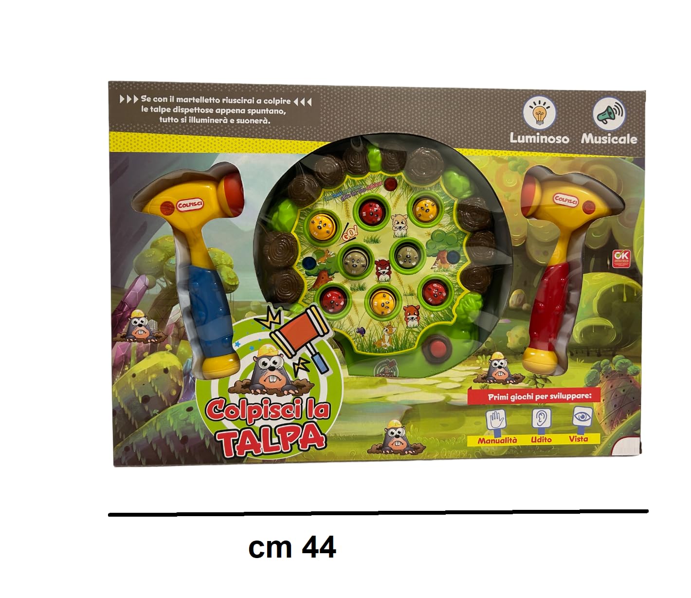 Generico Gioco Cattura La Talpa Acchiappa Talpa con Luci e Suoni Gioco Martello Giocattolo Elettronico Arcade Interattivo Colpisci Le Talpe