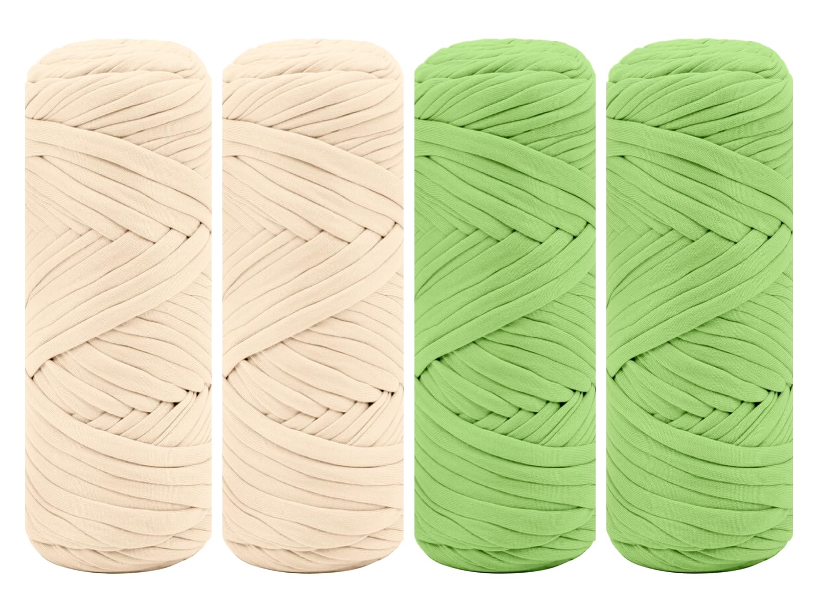 Maxee 400g T-Shirt Garn – 2 er Pack (je 200g/75m), Weiches Beilaufgarn zum Häkeln & Stricken – Farbintensiv & pflegeleicht, Ideal für Häkeltaschen/Körbe/Teppiche DIY Projekte, Handarbeiten und Deko