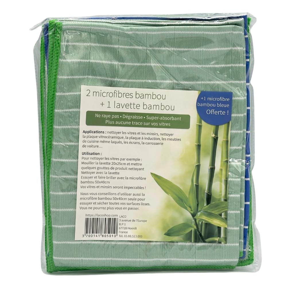 3 Mikrofasertcher aus Bambus + 1 Bambus-Reinigungstuch : Amazon.de: Kche,  Haushalt & Wohnen