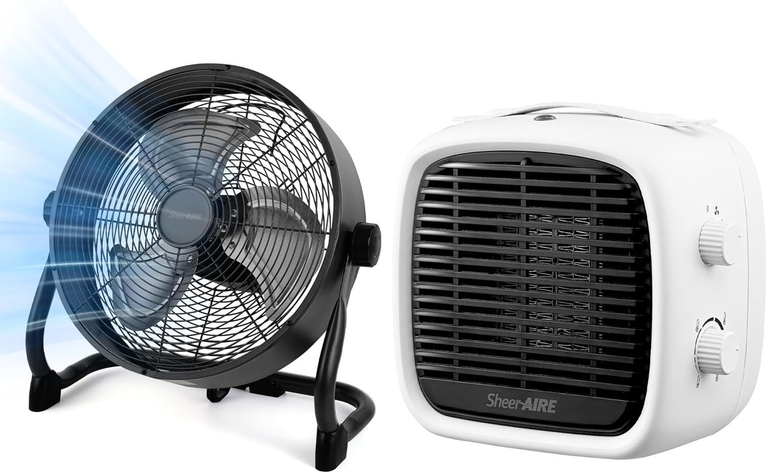 15" Rechargable Battery Operated Fan,700W/1200W Basics Ceramic Heater Space Heaters