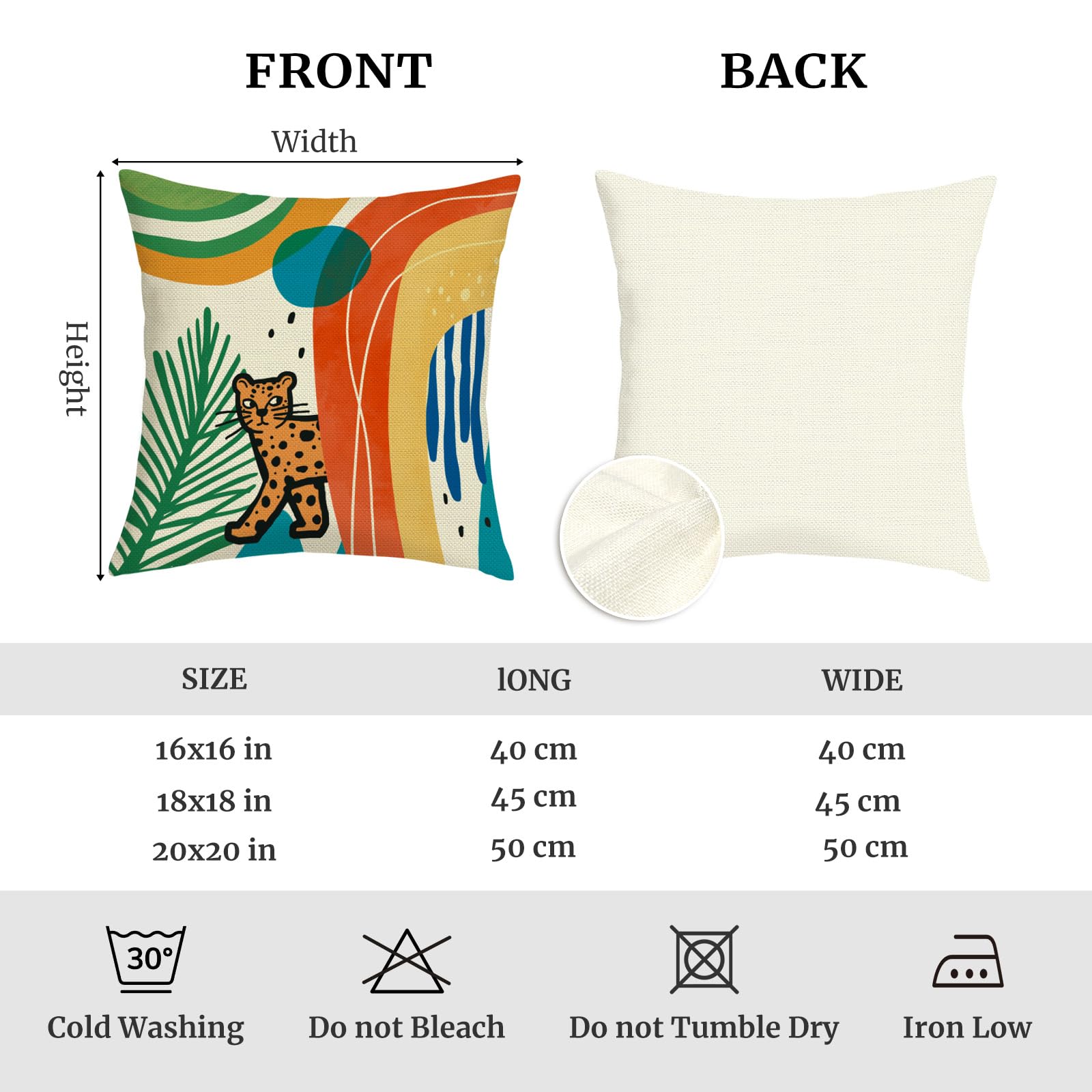 Federe per Cuscini Divano 50x50 set da 4 Boho Fiore Minimalista Federa Copri Cuscino Moderno Arte Foglia Boemo Federe Confezione Copricuscini Quadrati per Casa Divano