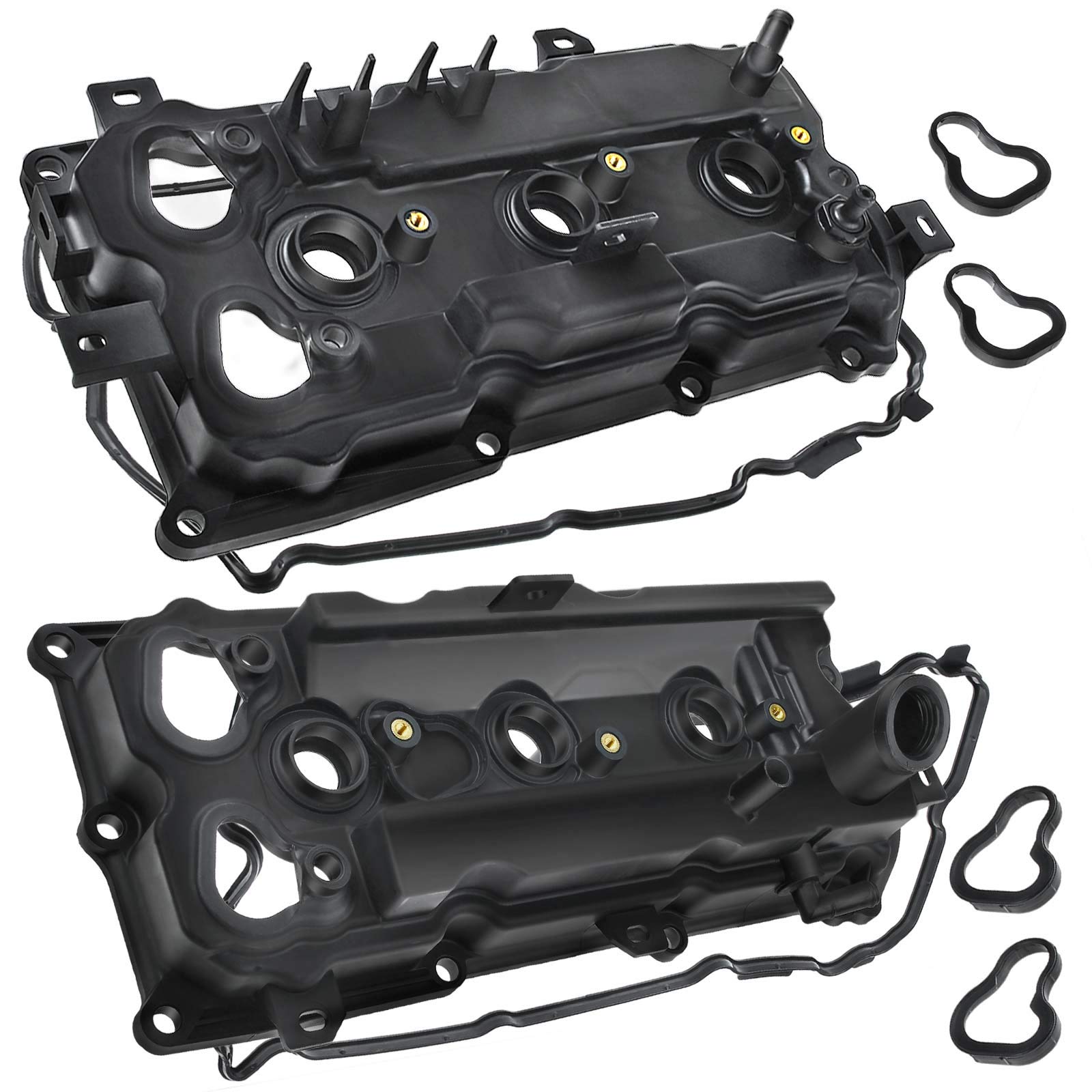 A-Premium Left Right Engine Valve Covers Kit with Gasket Compatible with Nissan 350Z 2007-2009 Infiniti Q50 Q70 2014-2018 M35 2009-2010 G35 2007-2008 FX35 2009-2012 EX35 2008-2012 V6 3.5L