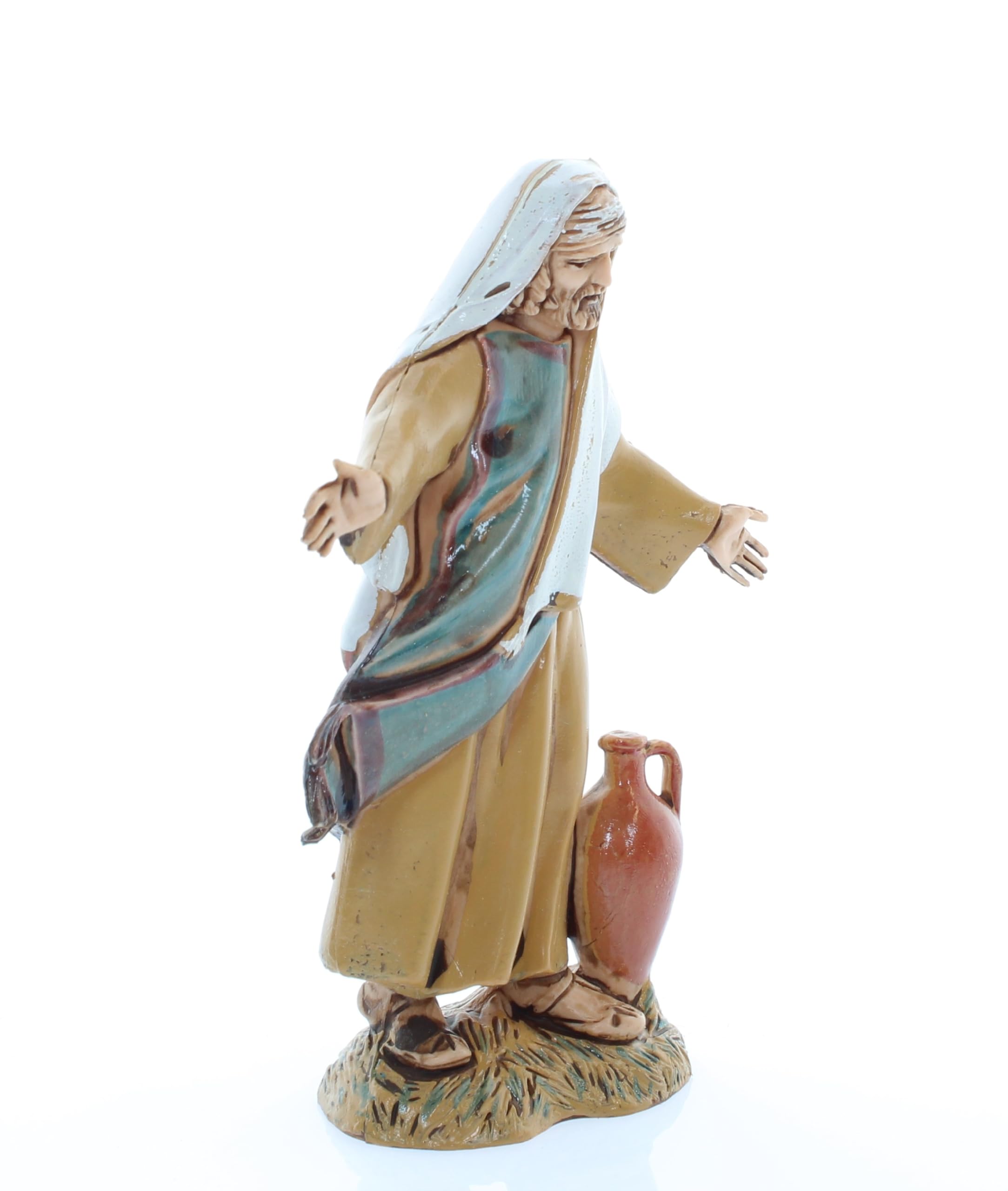 Moranduzzo Homme avec Cruche H 9,1 cm pour Crèche 10 cm – Standard 10 – Incassable, Style Arabe, Finition Main, Officiel, Made in Italy, Sculpteur M. Landi