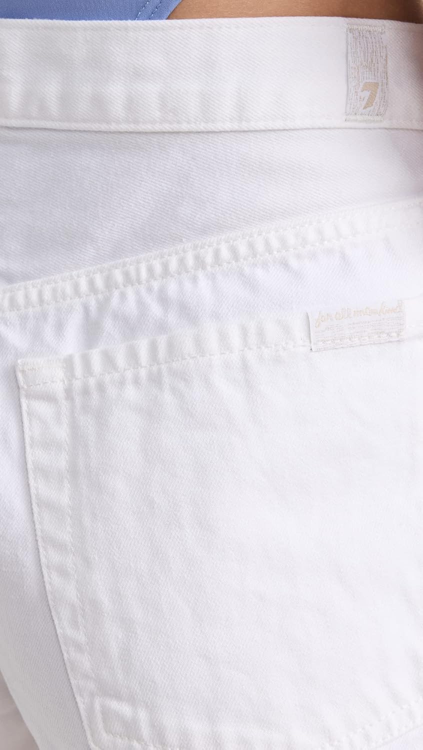 7 For All Mankind Womens Monroe Cutoffs Shorts in Clean White Rigid - Image 6