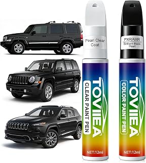 Brilliant Black Pearl(PXR/AXR) Touch Up Paint Compatible with JEEP,2-In-1 Car Paint Scratch Repair Pen,Car Paint Scratch Repair Kit for Scratches,Chips & Nicks,2-PCS SET
