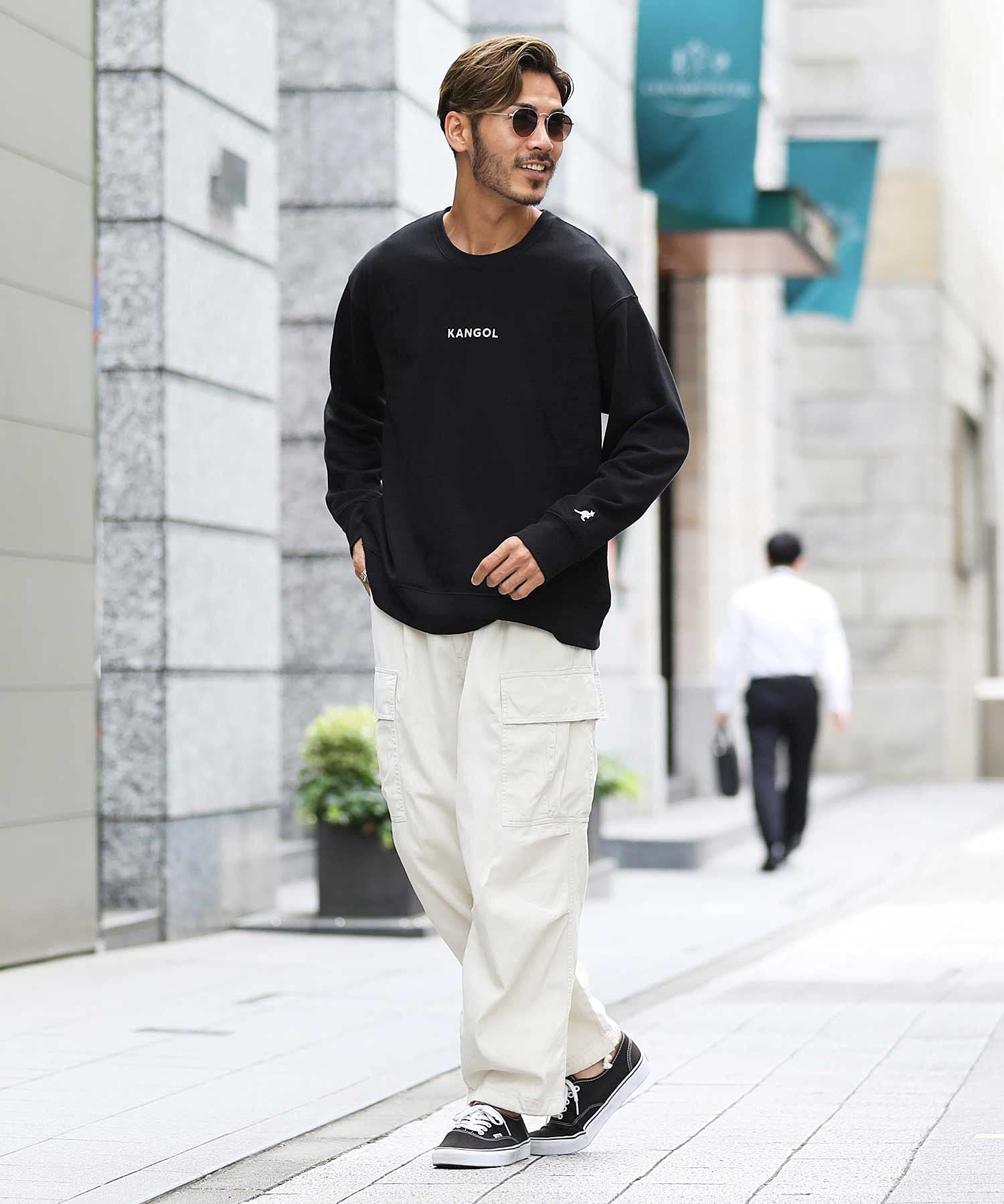 [カンゴール] 別注裏毛トレーナー｜メンズ ブランド ロゴ 長袖 スウェット 秋服 冬服 春服 オーバーサイズ ゆったり 裏毛 レディース ユニセックス ワンポイント 黒 白 - 3