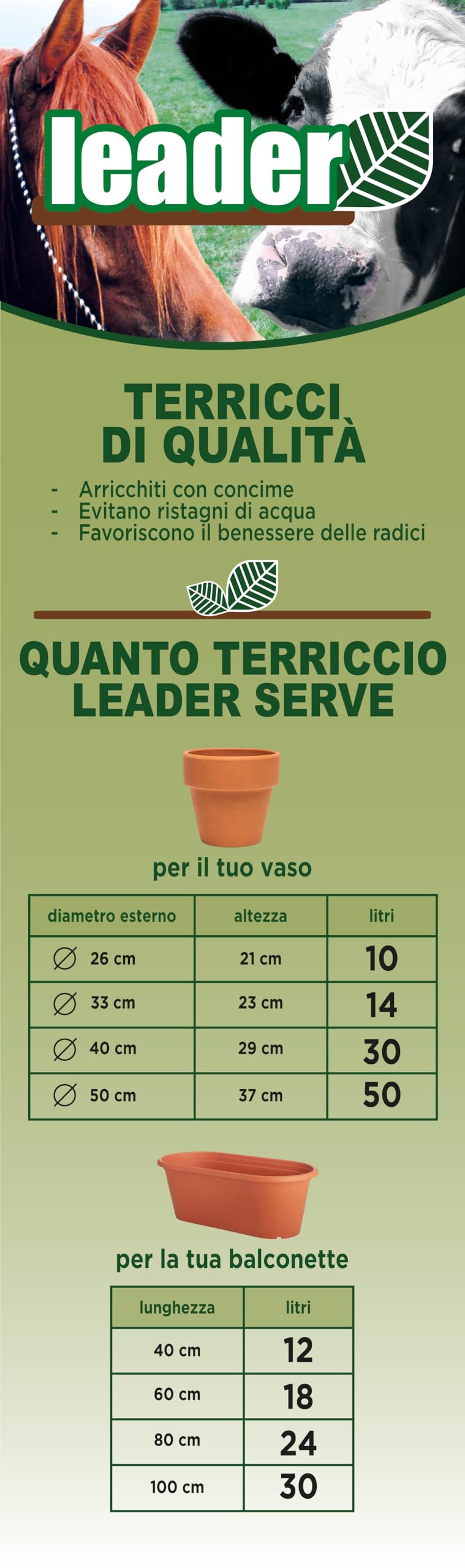 LEADER, Stallatico Pellettato, Fertilizzante Naturale, Per Giardino, Orto, Frutteti e Pre-semina, Derivato da Letame Animale Selezionato, Formato Pellet Per Distribuzione Omogenea, Sacchetto da 25Kg