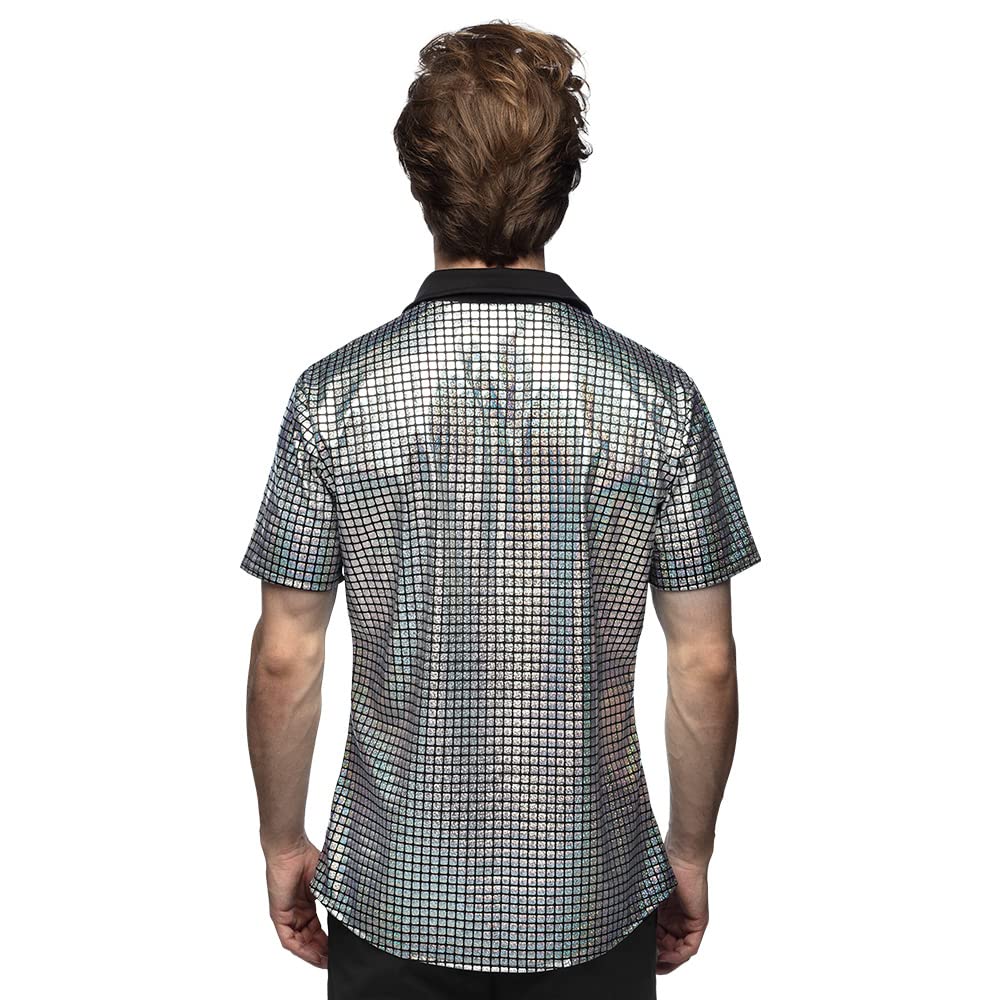 ETERNA Comfort Fit Overhemd, Korte Mouw, Fijn Oxford Heren Overhemd Lichtblauw Blauw Gestipt Contrast 8100 12 K137