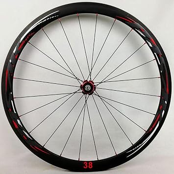 700C Carbon Fiber Off Road Bike Road Wheels,V Brake C Brake Front 2 Rear 4 Bearings Quick Release 7/8/9/10/11/12 Speed 1480g Wheelset