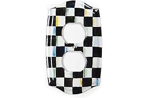 Mackenzie-Childs Courtly Check Double-Outlet Cover