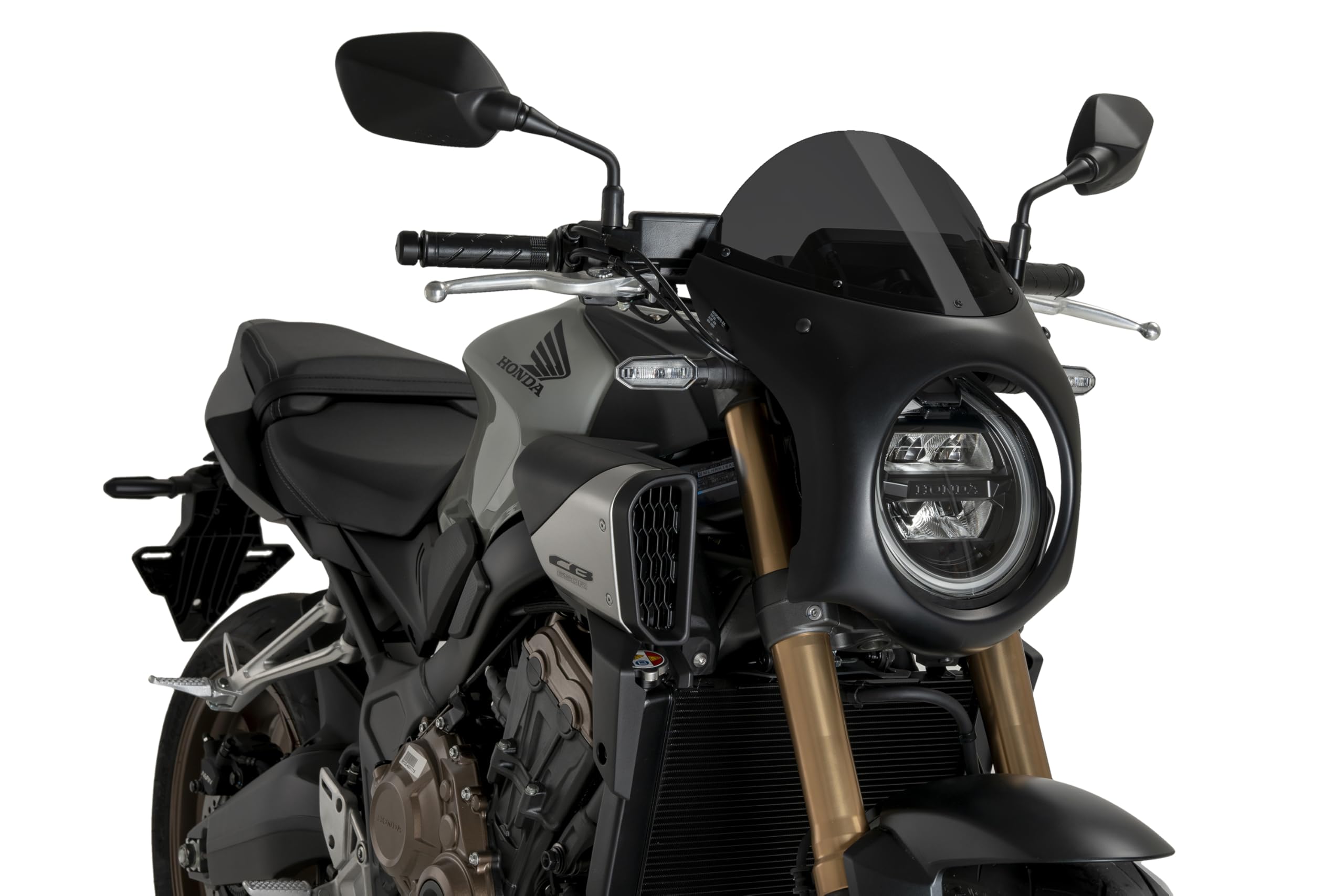 Puig 21961F Retro Fairing Vintage Design, and Optimal Protection, Color Dark Smoked