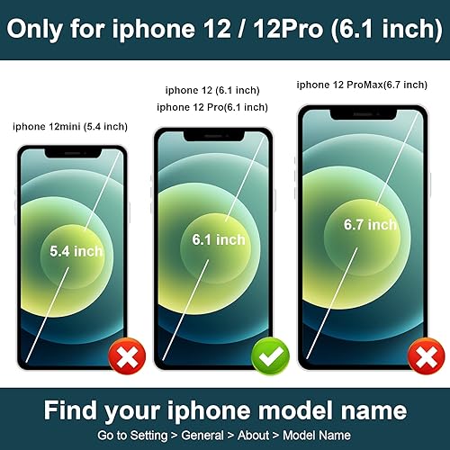 Miniatura 2 de Folosu Funda compatible con iPhone 12 iPhone 12 Pro con soporte para tarjetas, rotación de 360, soporte de anillo de dedo con función atril, bloqueo