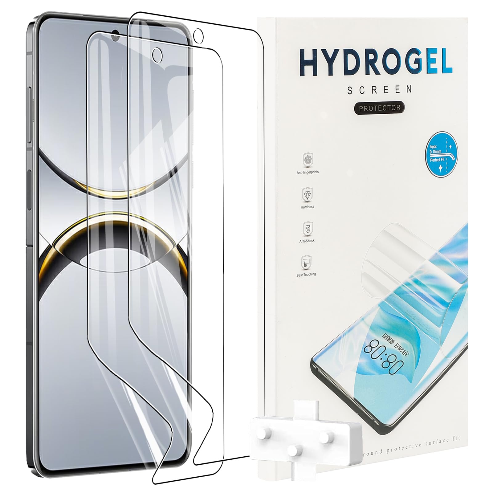 2 PACK Screen Protector for Oppo Find X8 Pro，Not Glass Scratchproof,Bubble Free,Easy Installation,HD Fingerprint Unlock Full Coverage Flexible TPU Screen Protector Film,Transparent