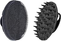 Vista 1 de INNERNEED Cepillo de ducha de silicona suave de grado alimenticio, con masajeador de cuero cabelludo, cepillo de champú, cuidado manual del cuero