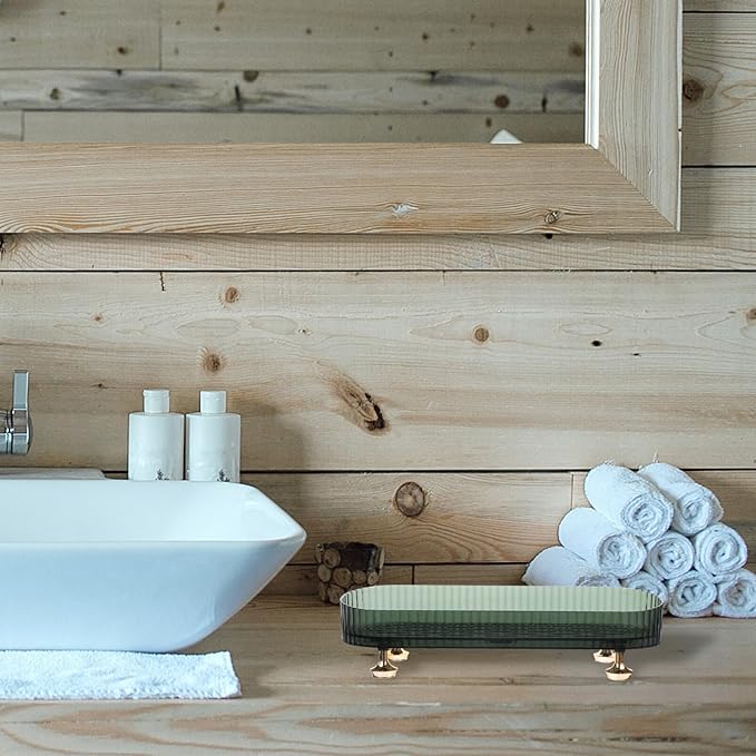 Organizador de Baño Alipis Transparente con Drenaje, Bandeja para Jabón y Cepillos miniatura 4