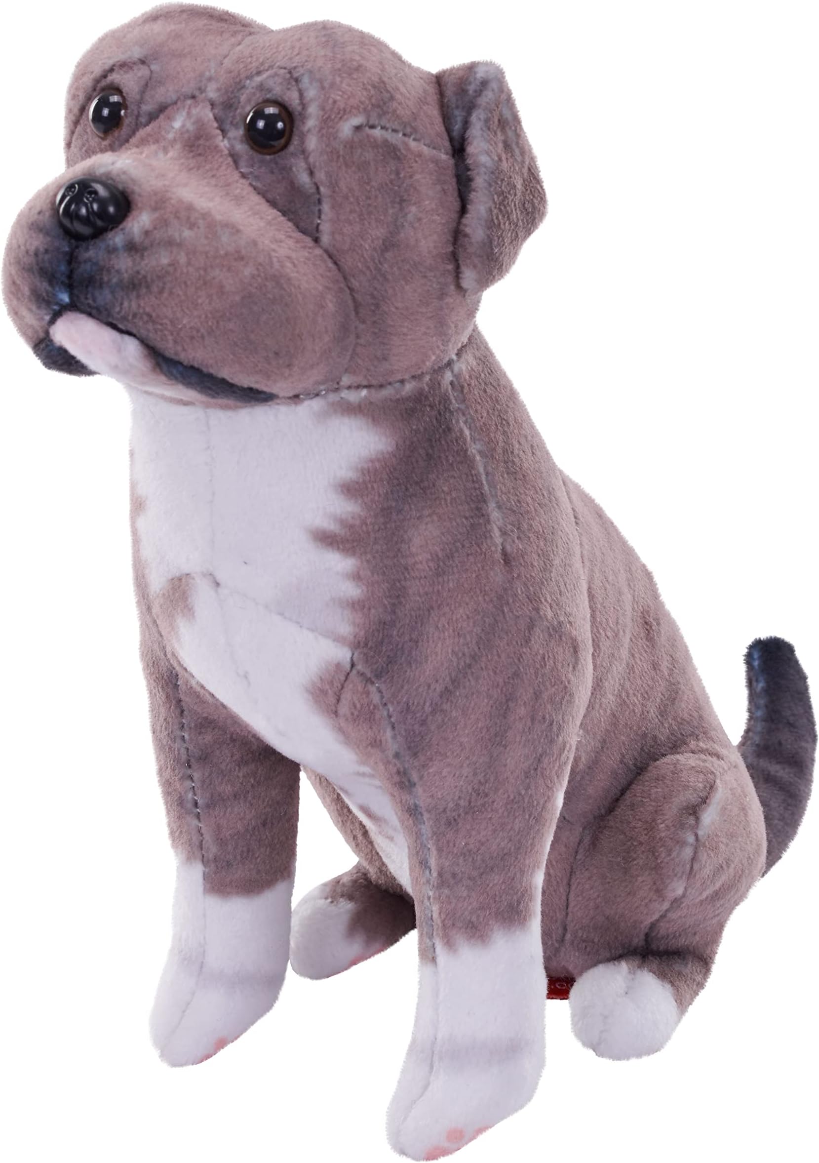 Wild Republic Rescue Dog, Pitbull, Stuffed Animal, with Sound, 5.5 inches, Gift for Kids, Plush Toy, Fill is Spun Recycled Water Bottles