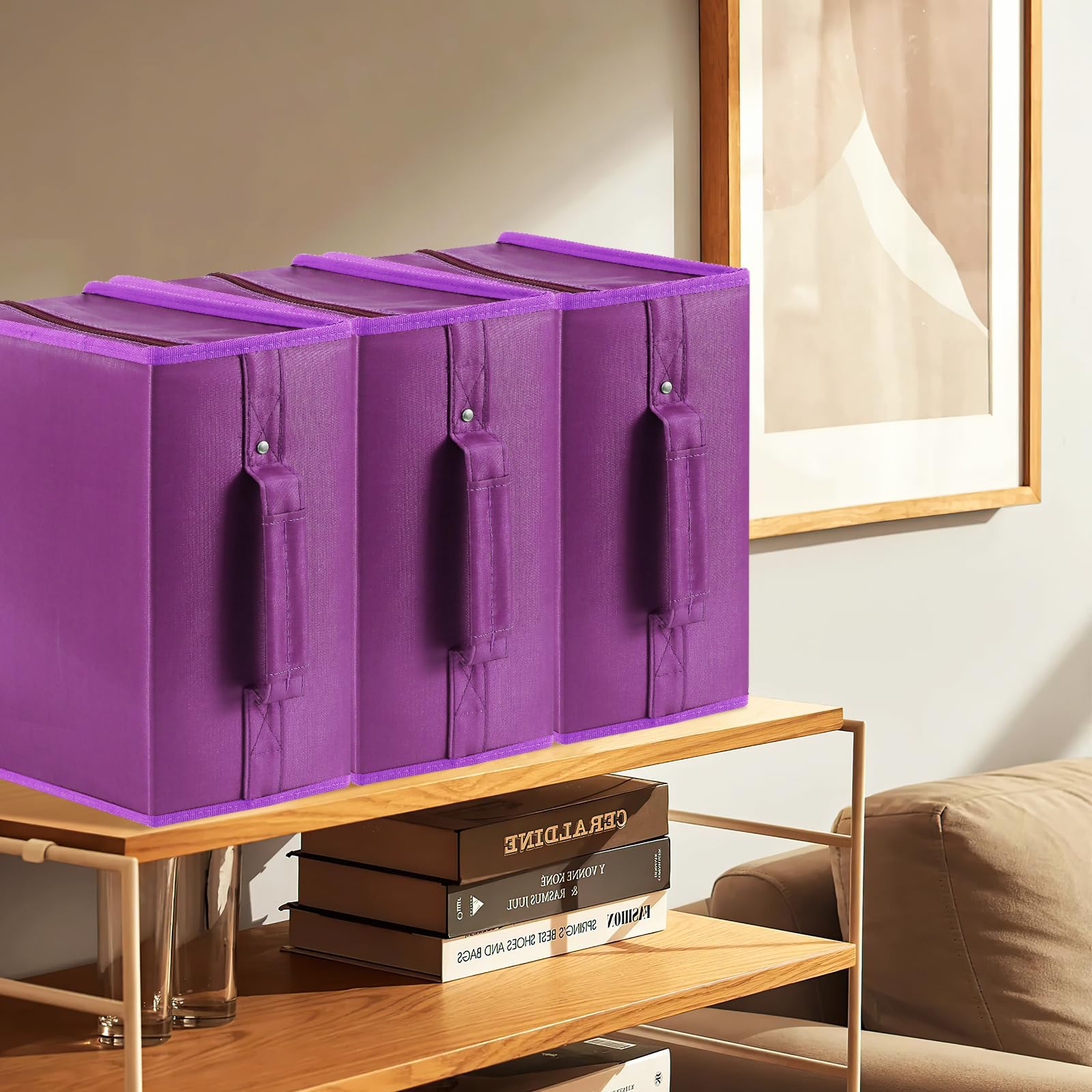 Custodia per CD, capacità 384, porta CD/DVD, organizer a portafoglio, portatile, per casa e viaggi (viola)