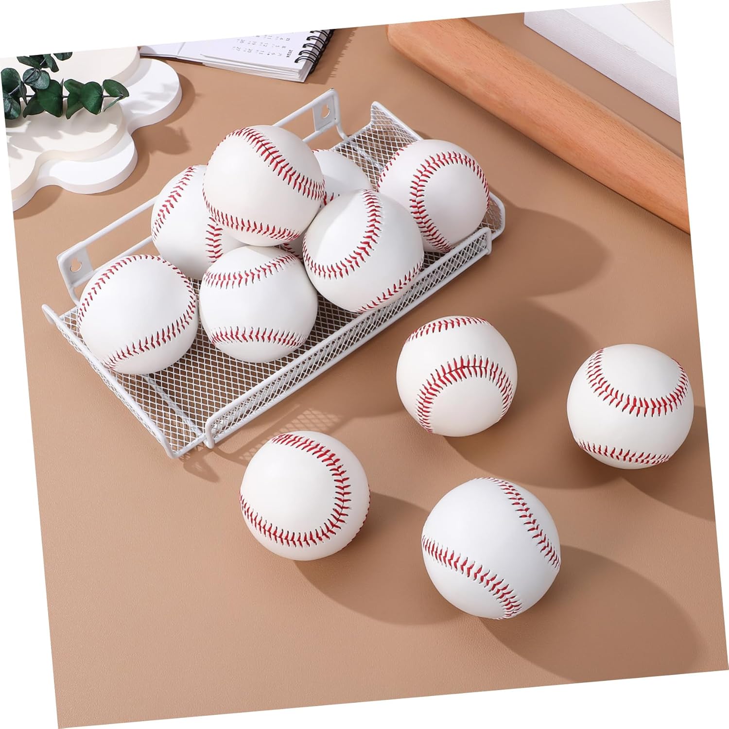 Mipcase 12pcs Official Baseballs Training Baseballs for Hitting Practice Balls Training Equipment Accessories