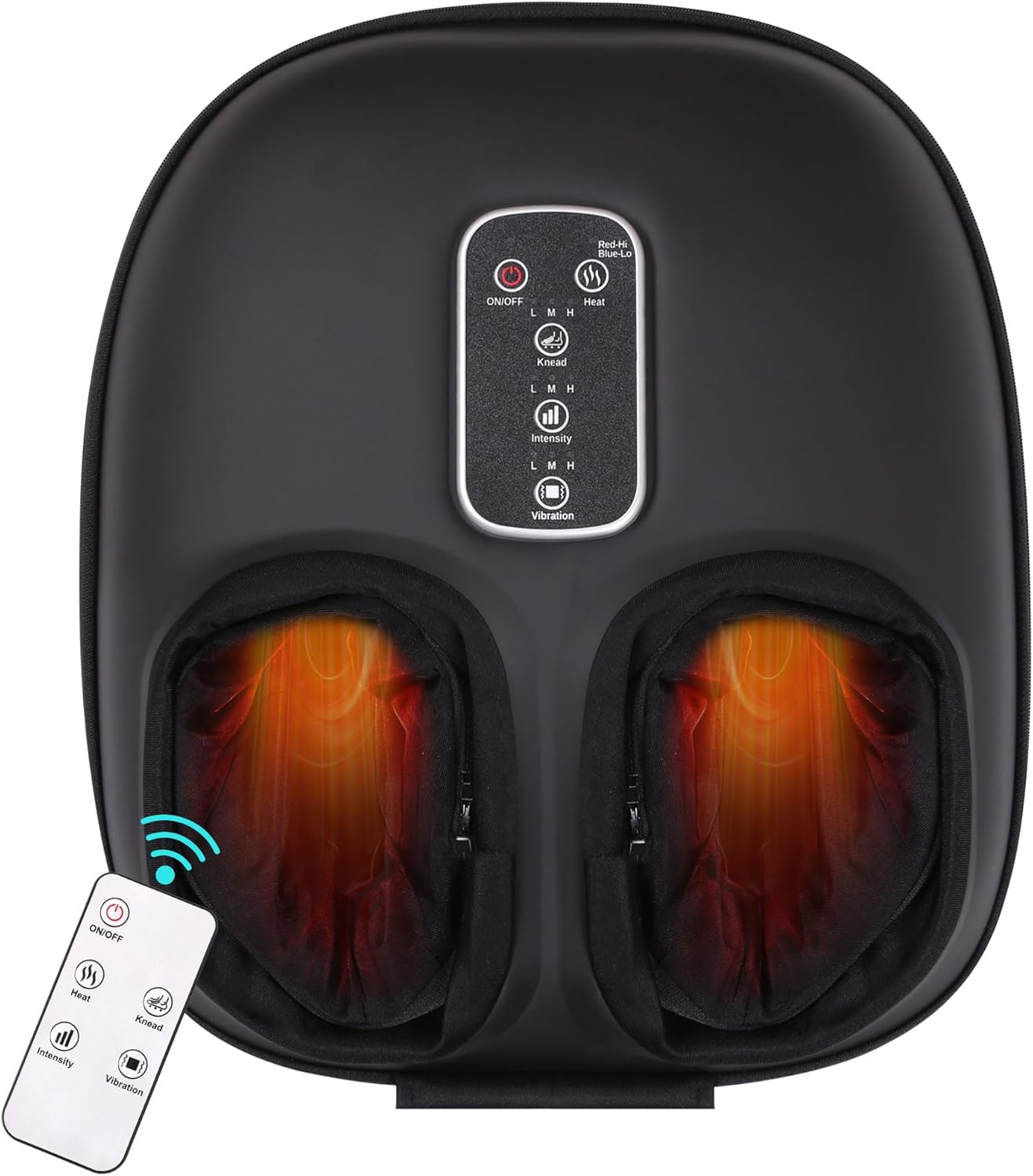 Foot Massager with Heat, Shiatsu Feet Massager with Multi-Level Settings & Remote Controller, Deep Kneading Rolling Effective Relaxation, Compact Size for Home or Office Use, Ideal for Women Mom.